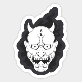 Japanese Oni Demon Mask Sticker